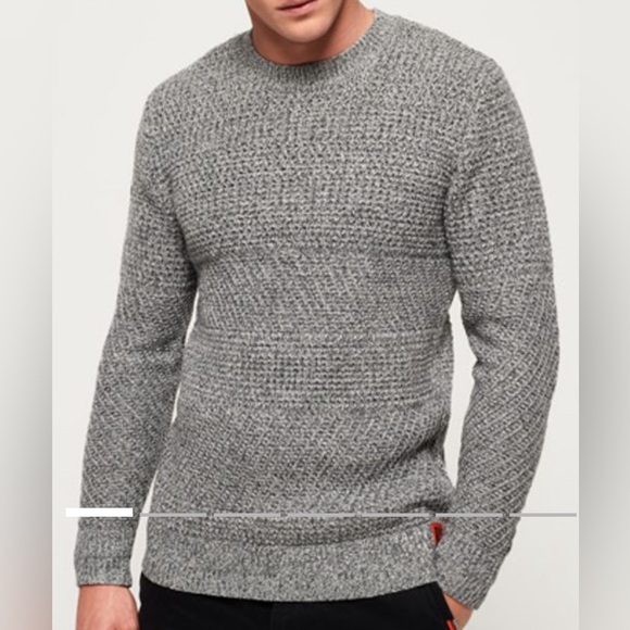 NWT - Superdry Men’s Wool Blended Ribbed Knit Sweater - Size XL - Picture 3 of 14